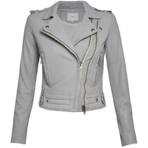 IRO Gray Leather Jacket